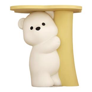 可爱小熊边几乔迁礼物客厅落地摆件托盘茶几床头柜置物家居装饰品