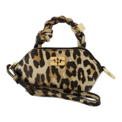 Ganni Bou Nano 斜挎包 皮质 豹纹