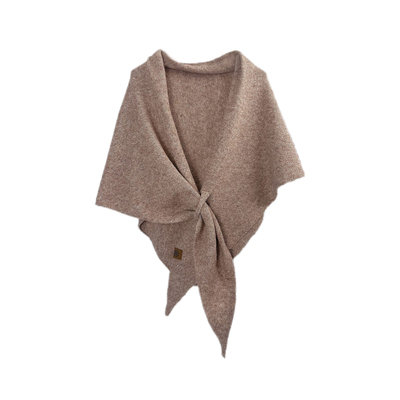 2025秋冬新款羊毛混纺三角大披肩