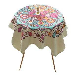 桌布布艺民族风中式家用写字台棉麻小清新加厚化妆台长方形