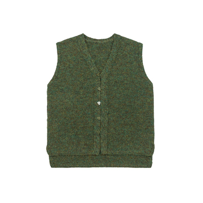 短款绿色马甲也太帅了吧