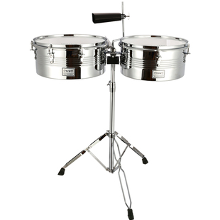 天巴鼓钢腔带牛铃和鼓支架送鼓棒鼓钥匙天巴雷Timbales TJW天贝鼓