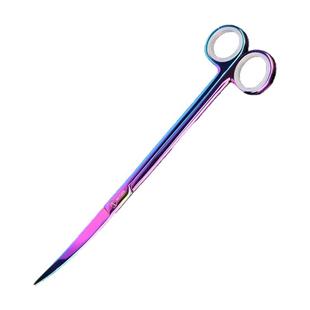 尼特利水草镊子水族造景修剪工具套装弹簧剪镀钛炫彩夹子弯头剪刀