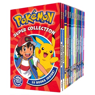 Pokemon Super Collection 精灵宝可梦 官方授权 宝可梦历奇行动 旅途篇太阳月亮篇 漫画书 儿童章节小说 英文课外读物 原版进口