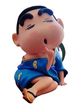 蜡笔小新桌面摆件小新手机支架野原新之助公仔手办周边Q版全系列
