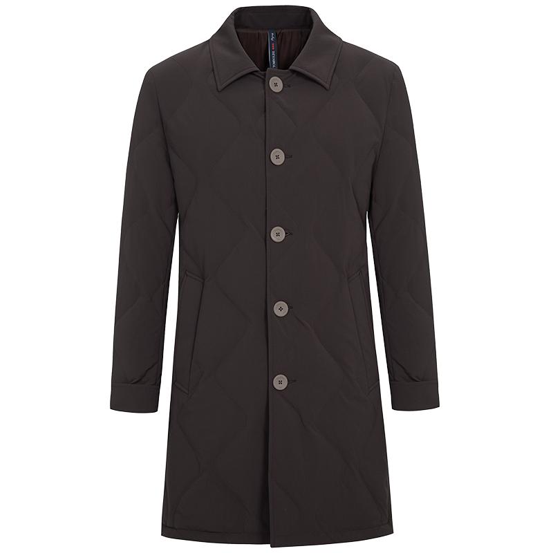 TOMBOLINI简约翻领中长款鹅绒服