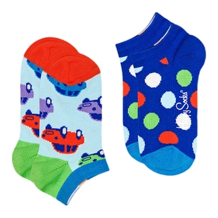 Happy Socks潮牌童袜秋季款多巴胺波点小花中筒袜2双装外穿儿童袜