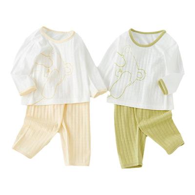 婧麒儿童睡衣夏季薄款纯棉分体