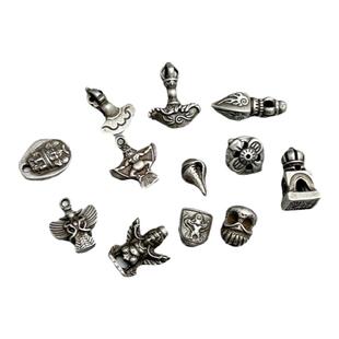 西藏天铁挂件吊饰藏式小元素手串项链配珠装饰配饰散珠卡子背云