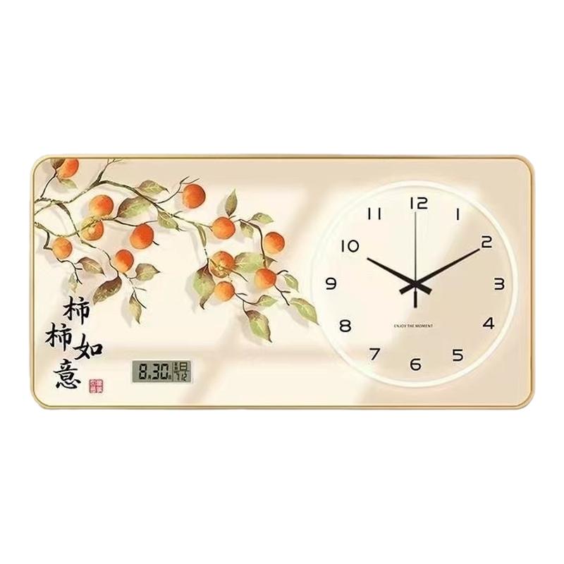 新款超静音家用装饰画石英钟表