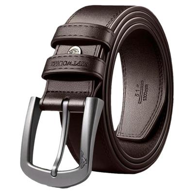 七匹狼男士针扣腰带真皮休闲皮带