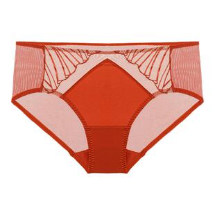 爱美丽IMIS扇影之语蕾丝配套内裤女士低腰性感3A抗菌平角短裤透气