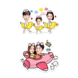 汽车出风口装饰定制香薰香水小摆件创意可爱男女情侣车载用照片夹