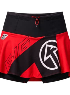 BIGK大K官方旗舰店 女子马拉松越野跑步运动速干短裙双层压缩裙子