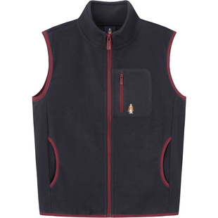 暇步士童装男童摇粒绒马甲25秋新品大童保暖立领坎肩儿童舒适内里