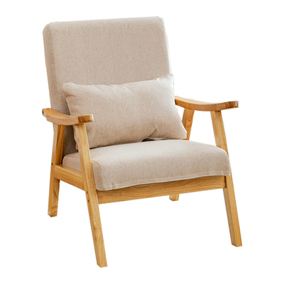 单人懒人沙发椅民宿酒店客房卧室椅子阳台客厅实木休闲椅洽谈组合