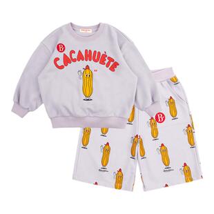 BEBEDEPINO贝贝品诺正品满印花生精灵套装春秋季新款男宝帅气穿搭