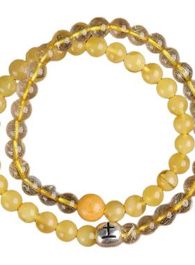 杭州五行手串天然水晶多宝手链女