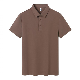 高端冰丝棉polo衫定制工作服短袖印logo企业文化衫广告衫T恤刺绣