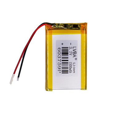 3.7V1500mAh聚合物锂电池603759