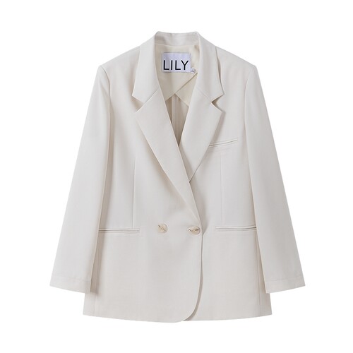 【不易皱】LILY薄款西装2025新品宽松休闲百搭通勤西装套装女