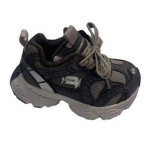 加厚保暖二棉加绒老爹时髦儿童鞋小朋友男童女童运动轻便老爹秋冬