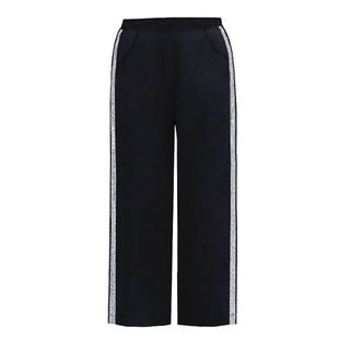 ins超火闪边七分阔腿裤女夏雪纺薄款高腰宽松百搭垂感九分裤子潮