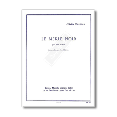 梅西安黑喜鹊长笛与钢琴