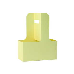 星语 新品咖啡奶茶盒手提盒鲜花盒马卡龙色系包装盒diy花艺插花盒