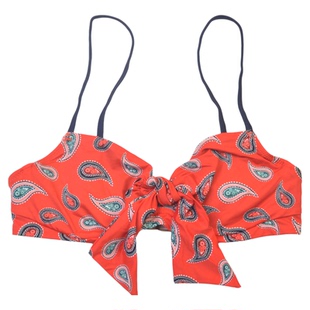 新款澳洲轻奢品牌佩斯利腰果花钢托聚拢比基尼分体泳衣女bikini