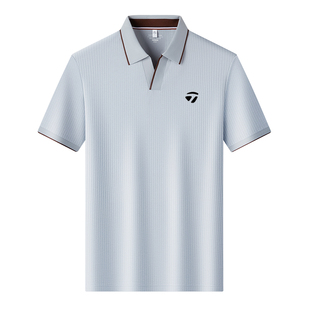 TaylorMade泰勒梅高尔夫莱赛尔男士短袖POLO衫夏季修身运动上衣男