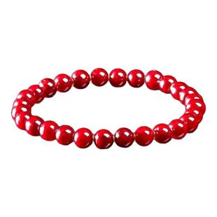 收藏级铜仁朱砂手链正品原矿石晶体通透转运珠手串本命年男女护身