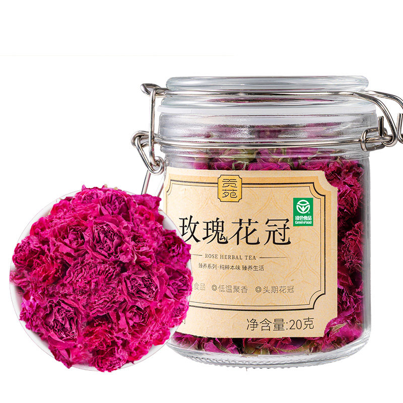 贡苑玫瑰花冠茶平阴重瓣无硫熏正品疏官方肝旗舰店解正宗特大朵郁