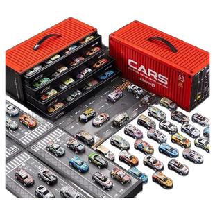 汽车模型合金小汽车儿童玩具男孩3到6岁男生礼物女孩停车场合金车