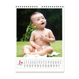2026年挂历定制照片diy制作宝宝儿童家用全家福创意马年新年订做大日历挂式年历来图自制b2企业海报来图定制