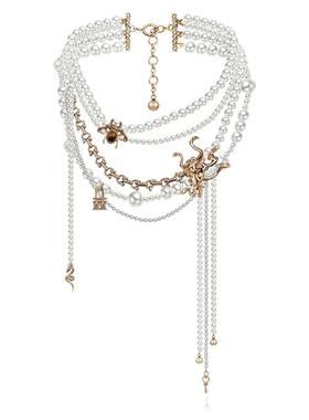 高级感多层叠戴珍珠项链小众轻奢