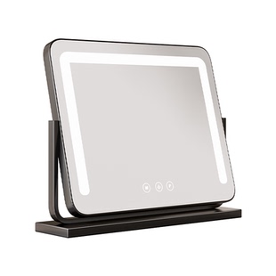 化妆镜子带灯台式桌面led可旋转智能镜家用智能带灯大号梳妆台镜