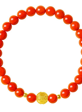 宫里上新收藏级南红足金手串