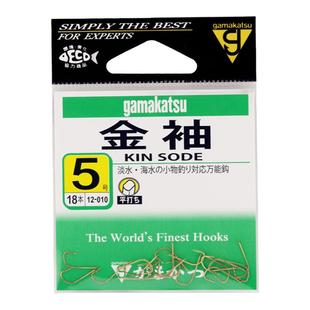 伽玛卡兹鱼钩gamakatsu日本原装金袖有倒刺12010轻量细袖鲫鱼钩