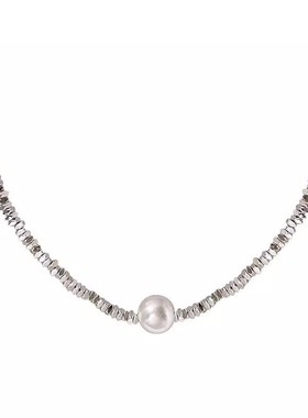 网红抖音同款碎银子项链