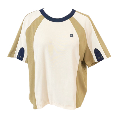 ROSEMOO/容子木25春【商场同款】干爽撞色圆领宽松T恤RSS1TC426D