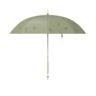 ppzebra粉红斑马高颜值国风伞古风长柄伞新中式直杆雨伞天然原木