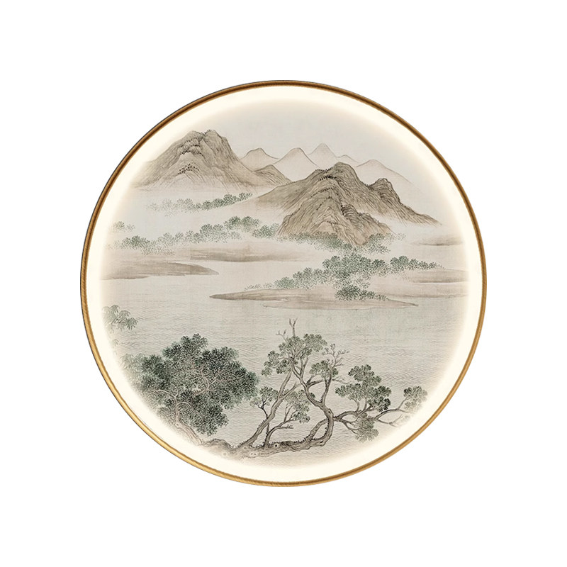 新中式玄关山水装饰画