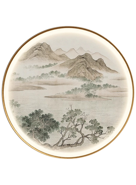 新中式玄关山水装饰画