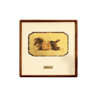 非遗金箔马到成功马年好寓意装饰画玄关桌面客厅摆件高端艺术摆台