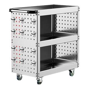 不锈钢工具车网板挂板手推车汽修车间移动置物五金工具收纳架子