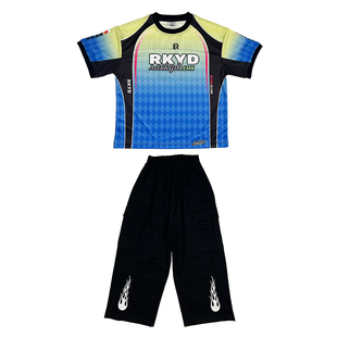 哈尼酷街舞儿童潮服酷帅女童套装嘻哈风炸街hiphop街舞服装男童夏