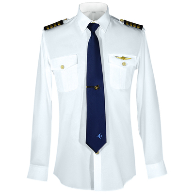 飞行员空少白衬衫机长制服短袖