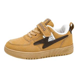 巴布豆童鞋男童加绒板鞋2023冬季新款儿童潮牌运动鞋男孩休闲棉鞋