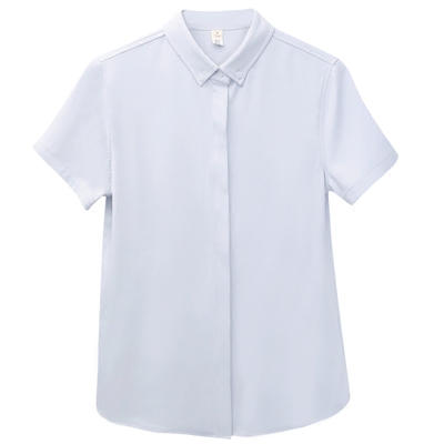 雪纺夏季新款职业装垂感短袖衬衫